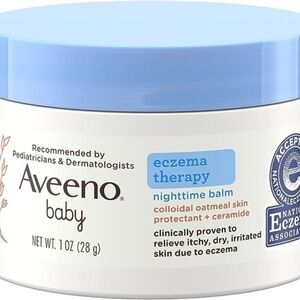 AVEENO BABY  ECZEMA THERAPY NIGHTTIME BALM COLLOIDAL OATMEAL PROTECTANT 1 OZ NEW